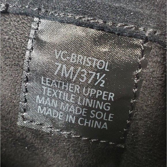 Vince Camuto Bristol Foxy Black Suede Pull-On Ankle Booties Women Size 7 US - Picture 9 of 9